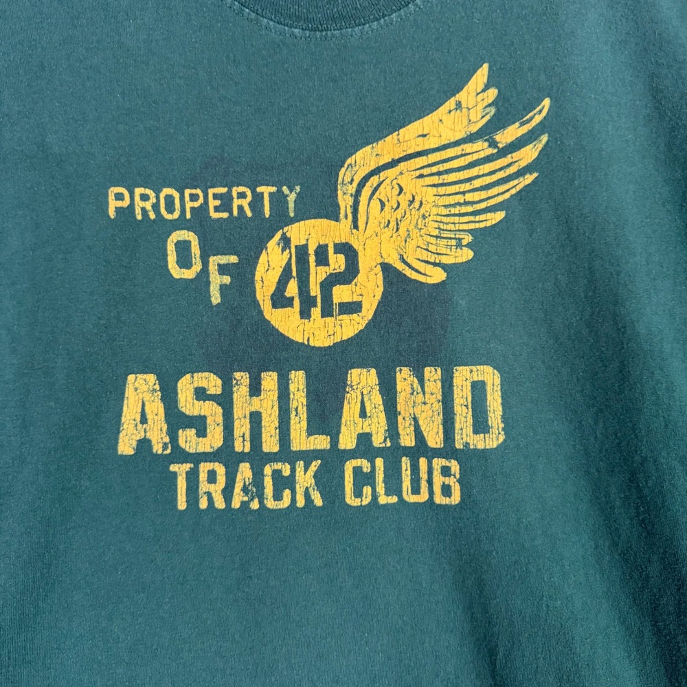 90s Champion Graphic Tee Mens XL Green Ashland Track Club Distressed - Picture 2 of 6